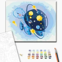 Картина по номерам BrushMe Космическая черепашка KBS0103FC 40 x 30 cm / Горизонтальная photo 3