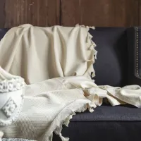 Cuvertură Issimo Home DECON  Bumbac / Natural Beige