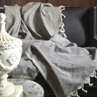 Покрывало Issimo Home DECON  Хлопок / Черный
