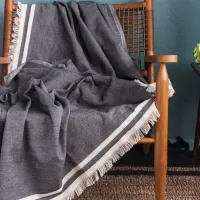 Покрывало Issimo Home Athens Хлопок / Черный