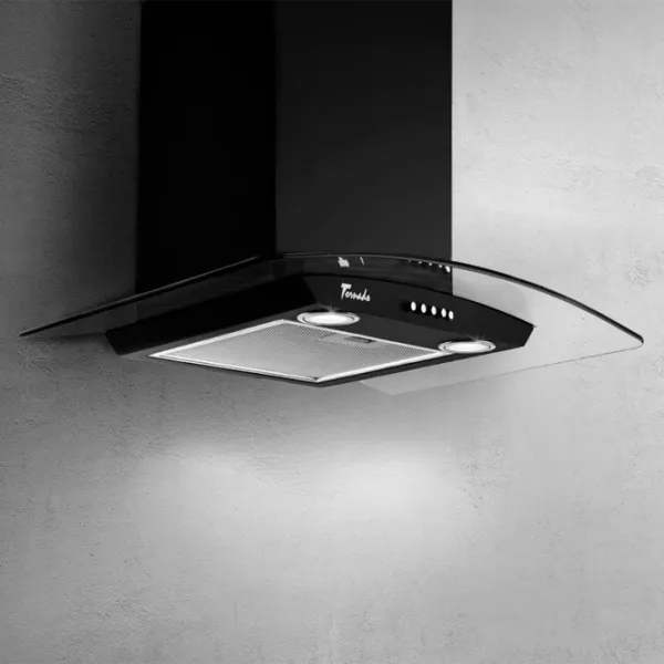 Hotă Tornado Eva 1200 Șemineu/ Black/ Inox photo 2