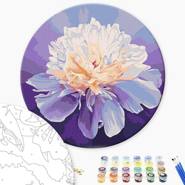 Pictură pe numere BrushMe Bujor delicat RC00074FC 30 x 30 cm / Verticală photo 3