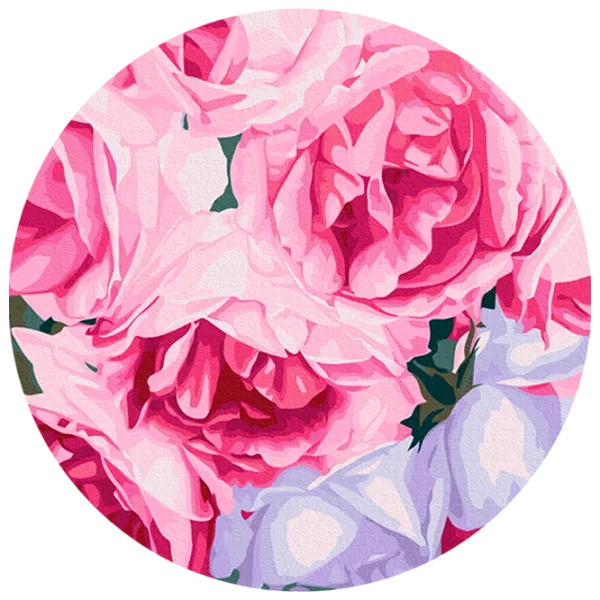 Pictură pe numere BrushMe Trandafiri roz RC00075FC 30 x 30 cm / Verticală photo 1