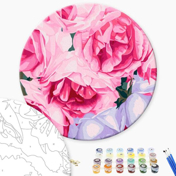 Pictură pe numere BrushMe Trandafiri roz RC00075FC 30 x 30 cm / Verticală photo 2