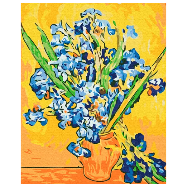 Pictură pe numere BrushMe Iriși într-o vază. Vincent Van Gogh BS52876FC 50 x 40 cm / Verticală photo 1