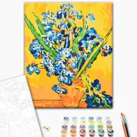 Pictură pe numere BrushMe Iriși într-o vază. Vincent Van Gogh BS52876FC 50 x 40 cm / Verticală photo 2