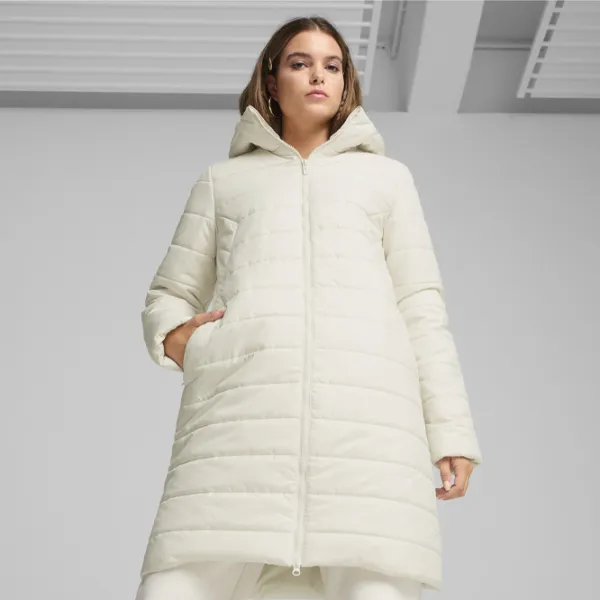 Scurtă pentru femei Puma Ess Hooded Padded Coat Toamnă - Iarnă / White photo 2