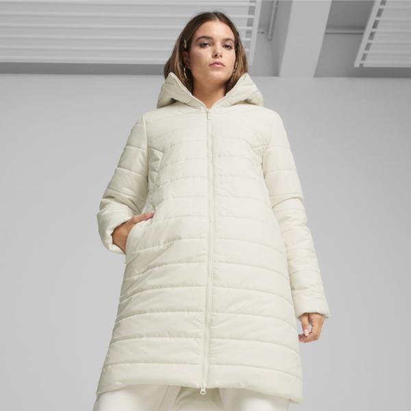 Scurtă pentru femei Puma Ess Hooded Padded Coat Toamnă - Iarnă / White photo 2