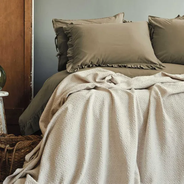 Cuvertură Issimo Home BROOKE  Bumbac / Cream photo 1