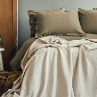Cuvertură Issimo Home BROOKE  Bumbac / Cream