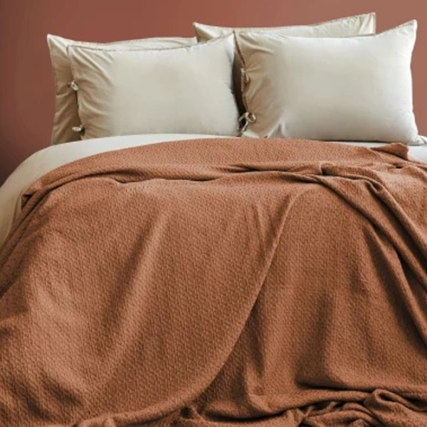 Покрывало Issimo Home BROOKE  Хлопок / Коричневый photo 1