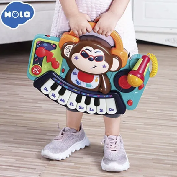 Pian pentru copii Hola Toys 3137 13 clape / Multicolor photo 3