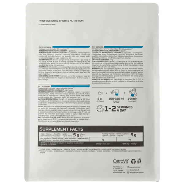 Aminoacizi Osrovit Glutamine (5902232610246) 500 g  photo 3 Aminoacizi Osrovit Glutamine (5902232610246) 500 g  photo 3