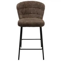 Scaun de bar Deco Escada Catifea / Metal / Brown