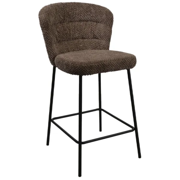 Scaun de bar Deco Escada Catifea / Metal / Brown photo 5 Scaun de bar Deco Escada Catifea / Metal / Brown photo 5