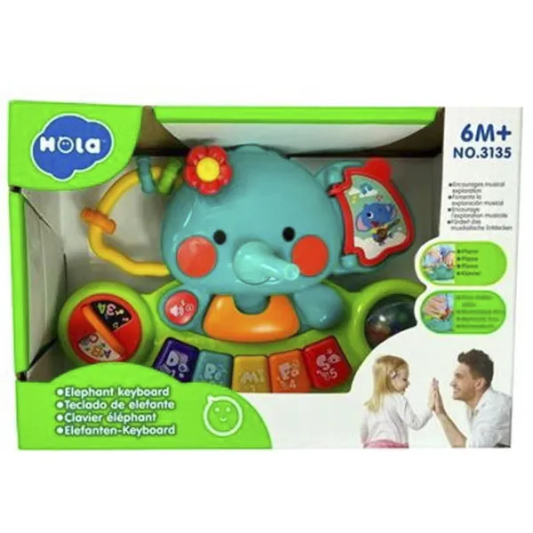 Pian pentru copii Hola Toys HT3135 5 clape / Multicolor photo 5