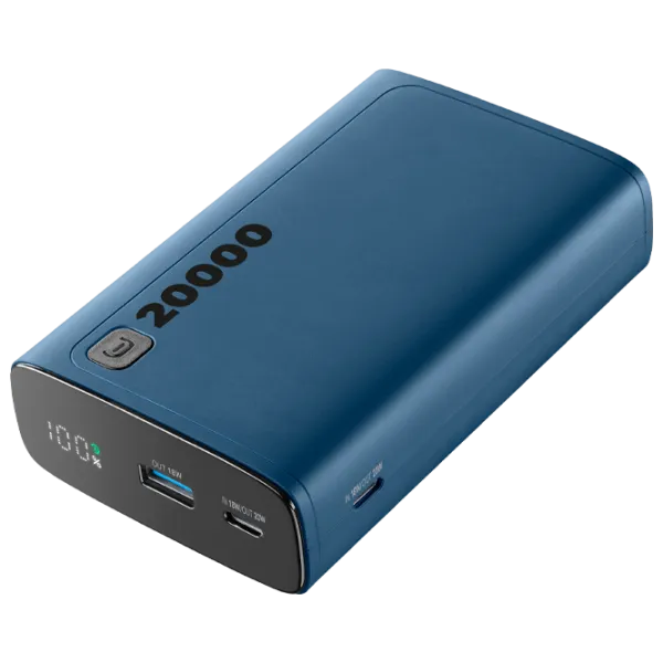 Power Bank Cellularline PBDISPL01PD20000B 20000 mAh/ Blue photo 1 Power Bank Cellularline PBDISPL01PD20000B 20000 mAh/ Blue photo 1