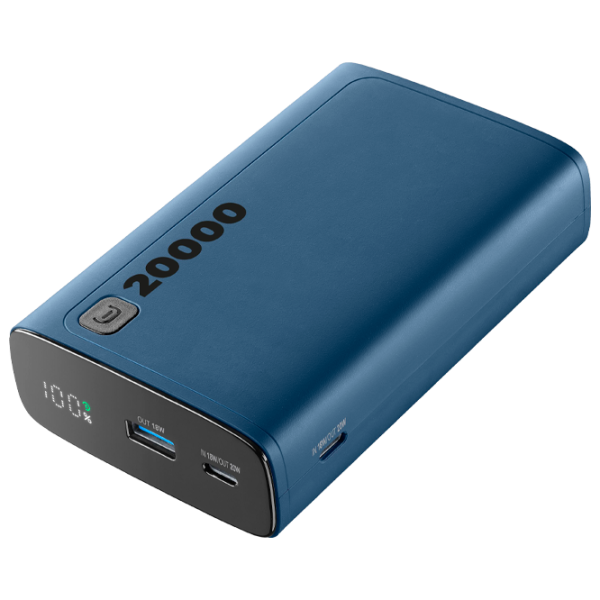 Power Bank Cellularline PBDISPL01PD20000B 20000 mAh/ Blue photo 1 Power Bank Cellularline PBDISPL01PD20000B 20000 mAh/ Blue photo 1