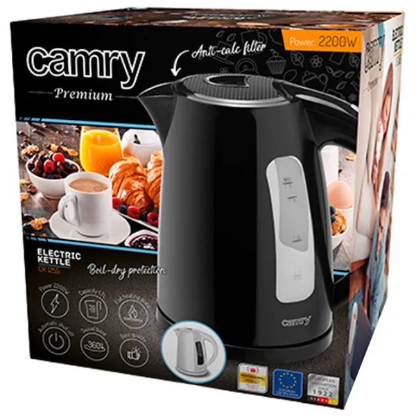 Ceainic electric Camry CR-1255 1.7l / Ascuns / Black photo 8