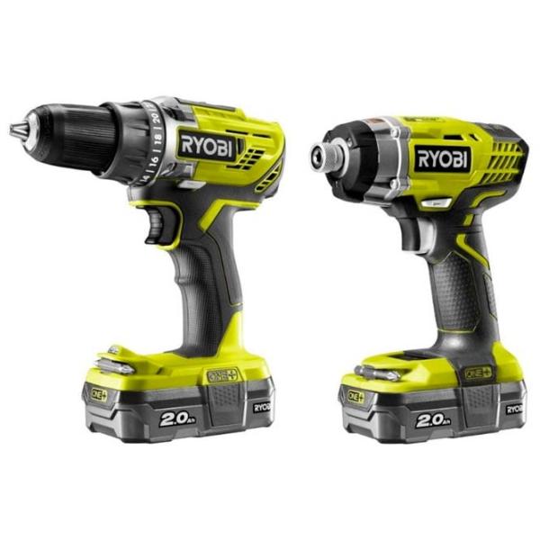 Set de instrumente Ryobi R18DDID-220S 18 V / 2 photo 1