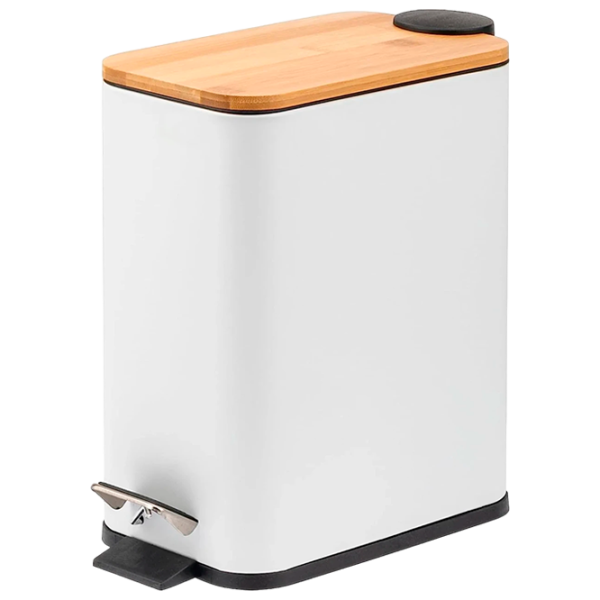 Coș de gunoi Sepio 9018 6 l / Inox / White photo 1