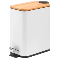 Coș de gunoi Sepio 9018 6 l / Inox / White