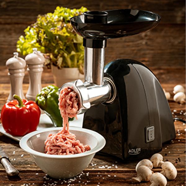 Mașină de tocat carne Adler AD-4811 1800 W / 1.8 kg/min / Black photo 7