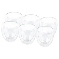 Set de pahare Axentia 133922 0.25l / Sticlă / Transparent
