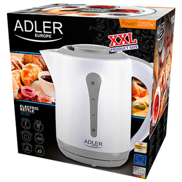 Электрочайник Adler AD-1244 2.5л / Скрытый / Белый photo 6