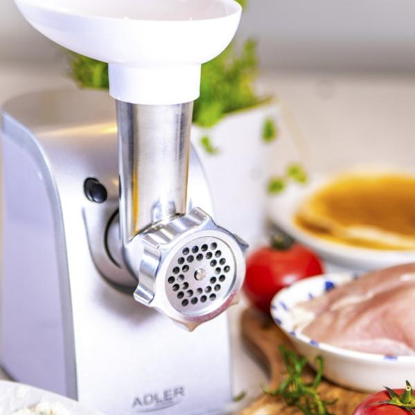 Mașină de tocat carne Adler AD-4808 1500 W / 1.7 kg/min / Inox photo 4