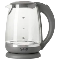 Электрочайник Adler AD-1286 2л / Скрытый / Серый