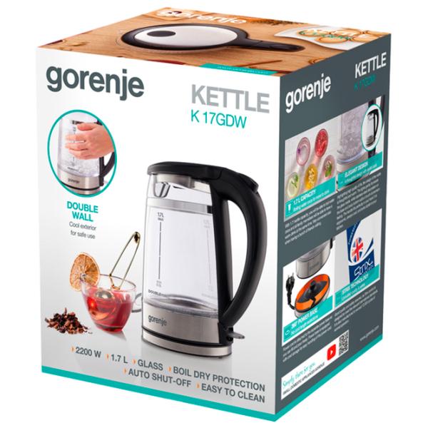 Ceainic electric Gorenje K17GDW 1.7l / Ascuns / Black photo 8