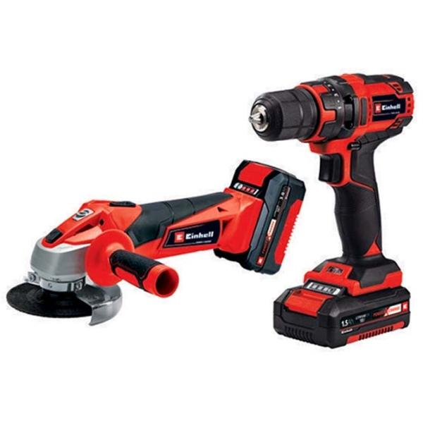 Set de instrumente Einhell CD+AG 18 PXC 18 V / 2 photo 1