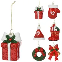 Jucării pentru brad Christmas 49177 8 cm / Red