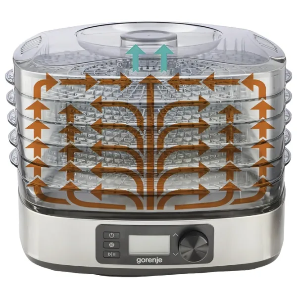 Uscător de fructe și legume Gorenje FDK500DE  380 W / Inox photo 4