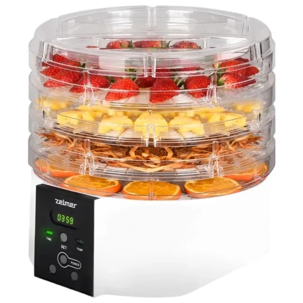 Uscător de fructe și legume ZELMER ZFD1005  520 W / White photo 1