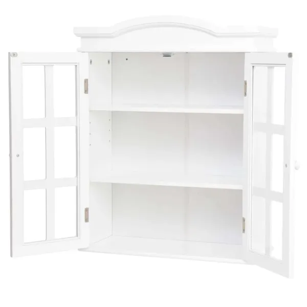 Dulap suspendat pentru baie Costway HW57080  MDF / White photo 2