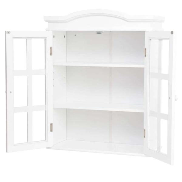 Dulap suspendat pentru baie Costway HW57080  MDF / White photo 2