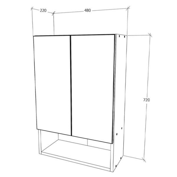 Dulap suspendat pentru baie Haaus Zed 2U  PAL / White Gloss photo 3