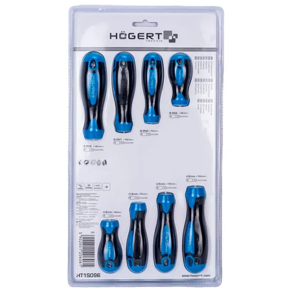 Набор отвёрток Hoegert HT1S096 Количество в наборе: 8 photo 3 Набор отвёрток Hoegert HT1S096 Количество в наборе: 8 photo 3
