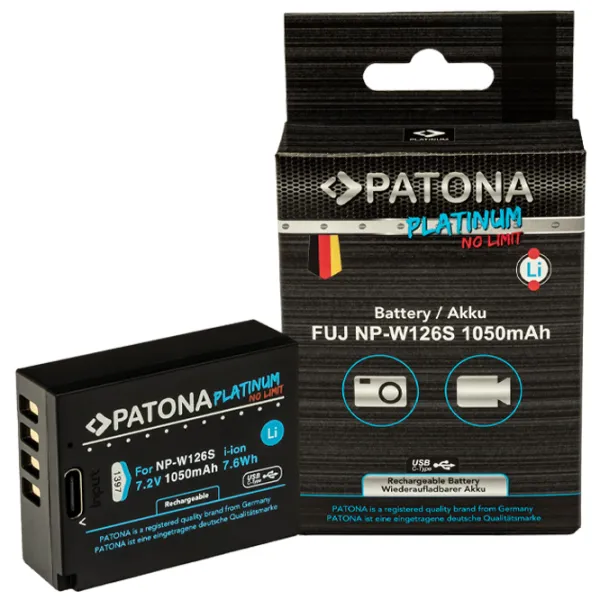 Аккумулятор для фотоаппарата Patona Platinum NP-W126S  Li-Ion/ 1050 мАч photo 1