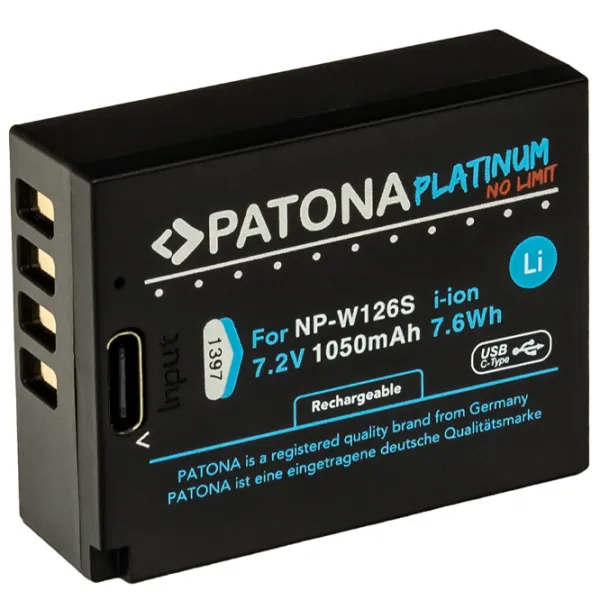 Аккумулятор для фотоаппарата Patona Platinum NP-W126S  Li-Ion/ 1050 мАч photo 2