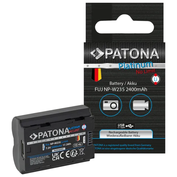 Аккумулятор для фотоаппарата Patona Platinum NP-W235 Li-Ion/ 2400 мАч photo 1