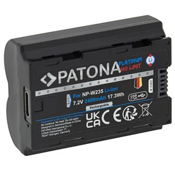 Аккумулятор для фотоаппарата Patona Platinum NP-W235 Li-Ion/ 2400 мАч photo 2