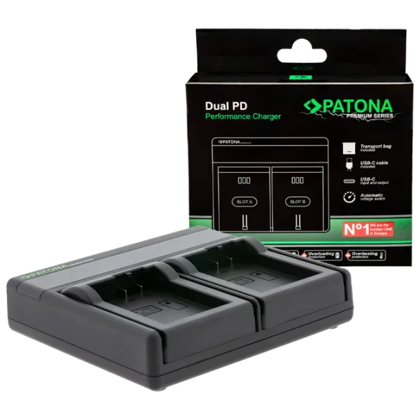 Încărcător pentru acumulator cameră foto Patona Premium Dual PD Li-Ion/ 1500 mAh photo 1