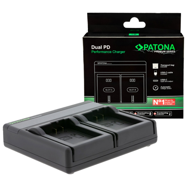 Încărcător pentru acumulator cameră foto Patona Premium Dual PD Li-Ion/ 1500 mAh photo 1