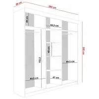 Dulap Prime Furniture Bill 3 200 x 59 x 205 / PAL / Alb photo 3