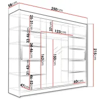 Шкаф Space Meble Aston VI 250 x 58см x 215 / ЛДСП / Шоколад photo 2