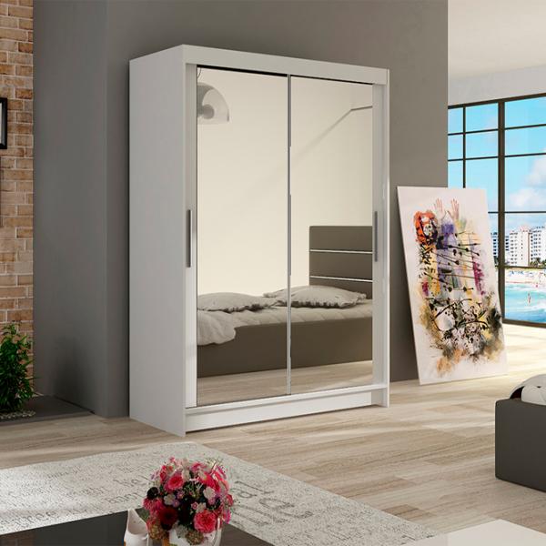 Dulap Space Meble Miami VII 120 x 58 x 200 / PAL / White photo 2