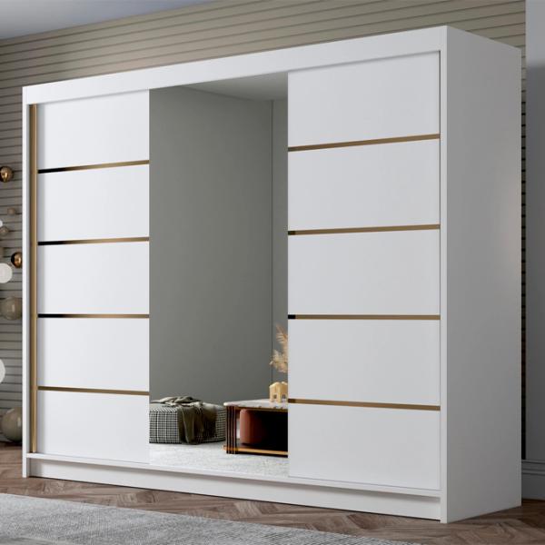 Шкаф Space Meble Amber VI 250 x 58см x 215 / ЛДСП / Белый photo 2